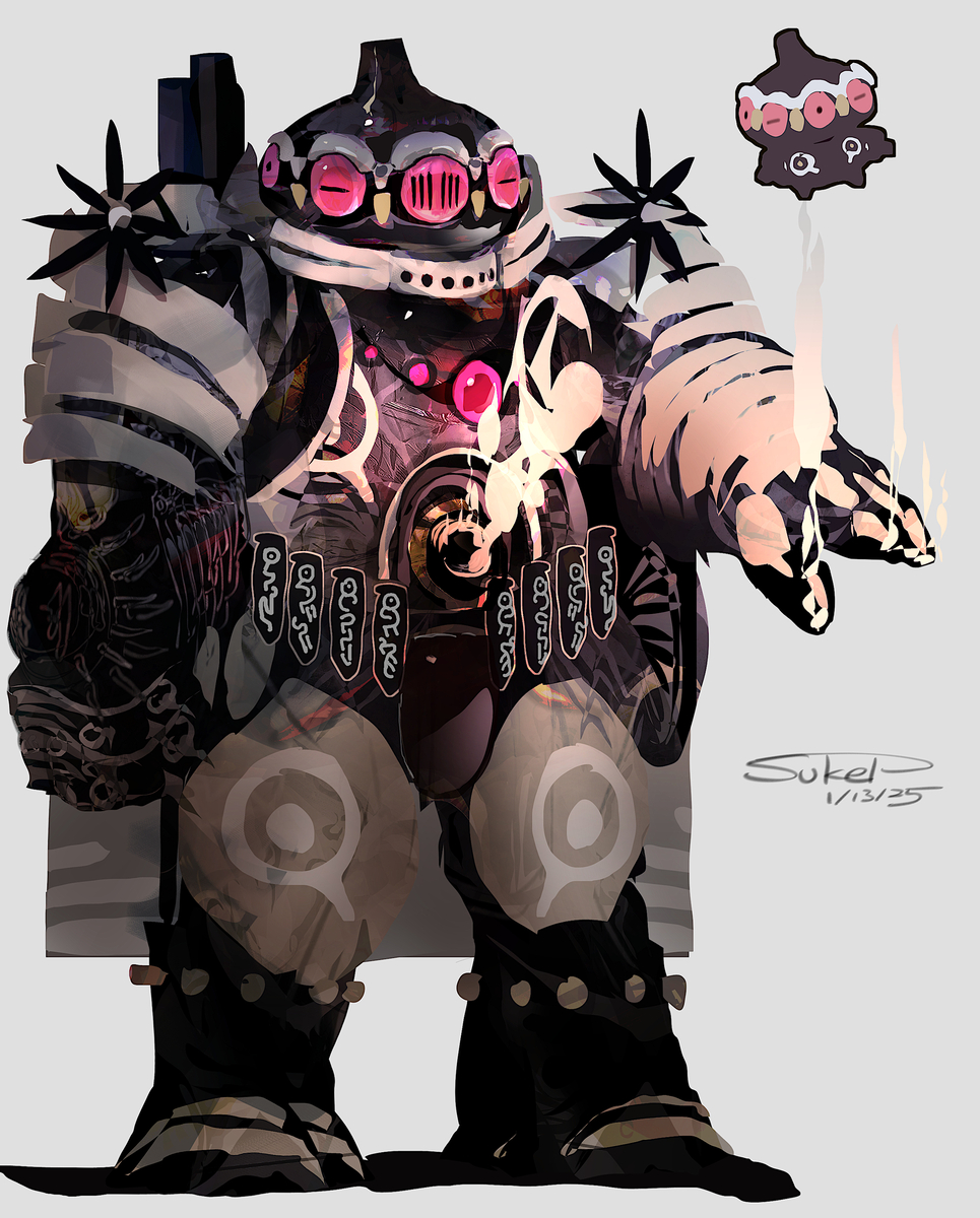 This is a pixiv picture whose title is ネンドールモチーフの騎士.