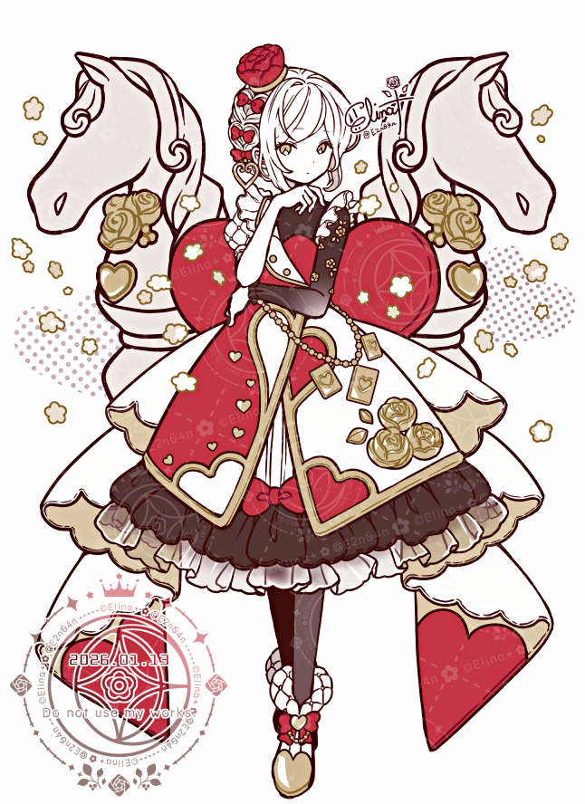 This is a pixiv picture whose title is ナイトとクイーン.