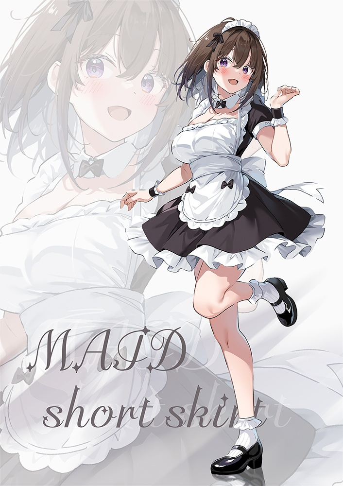 This is a pixiv picture whose title is メイドはわわちゃん ショート&ロングスカート アクスタ販売開始！.