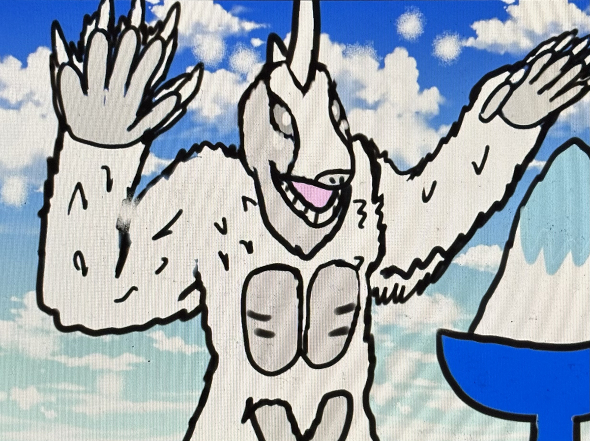 This is a pixiv picture whose title is ㊗️スノーゴン❄️.