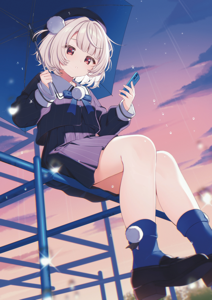 This is a pixiv picture whose title is マジックアワーの特等席にて.