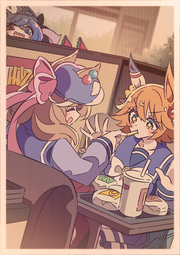 This is a pixiv picture whose title is フクちゃん先輩と放課後デートごっこ.