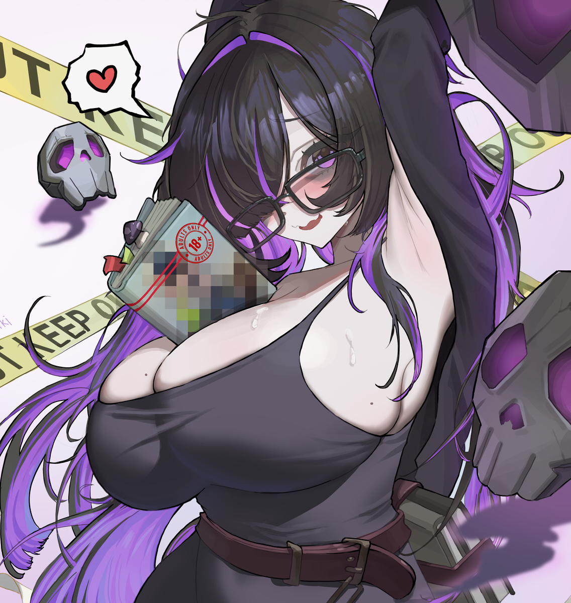 This is a pixiv picture whose title is Label💜.