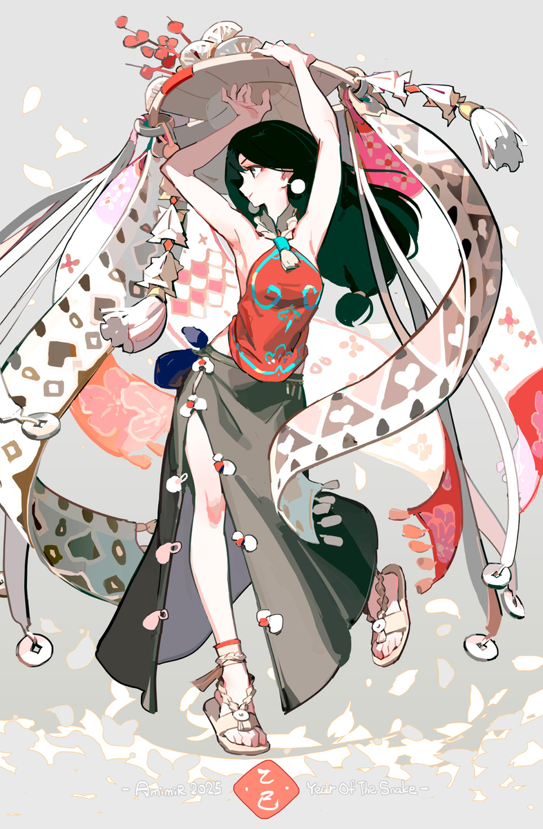 This is a pixiv picture whose title is 2025乙巳賀 追加版本.