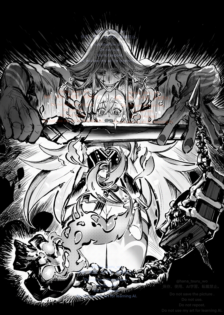 This is a pixiv picture whose title is がんばれ！オルガマリーちゃん！とアズライール.