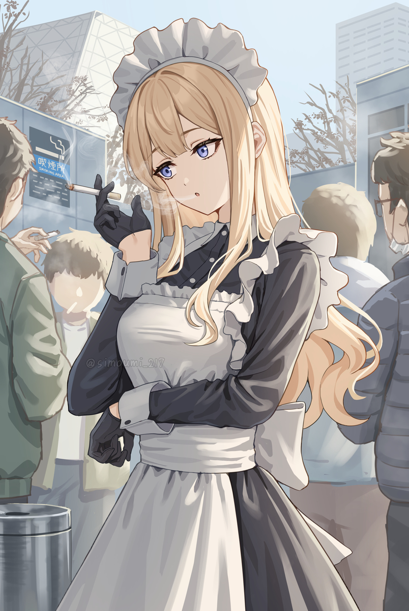 This is a pixiv picture whose title is コミケの喫煙所で見かけたコスプレイヤーさん.