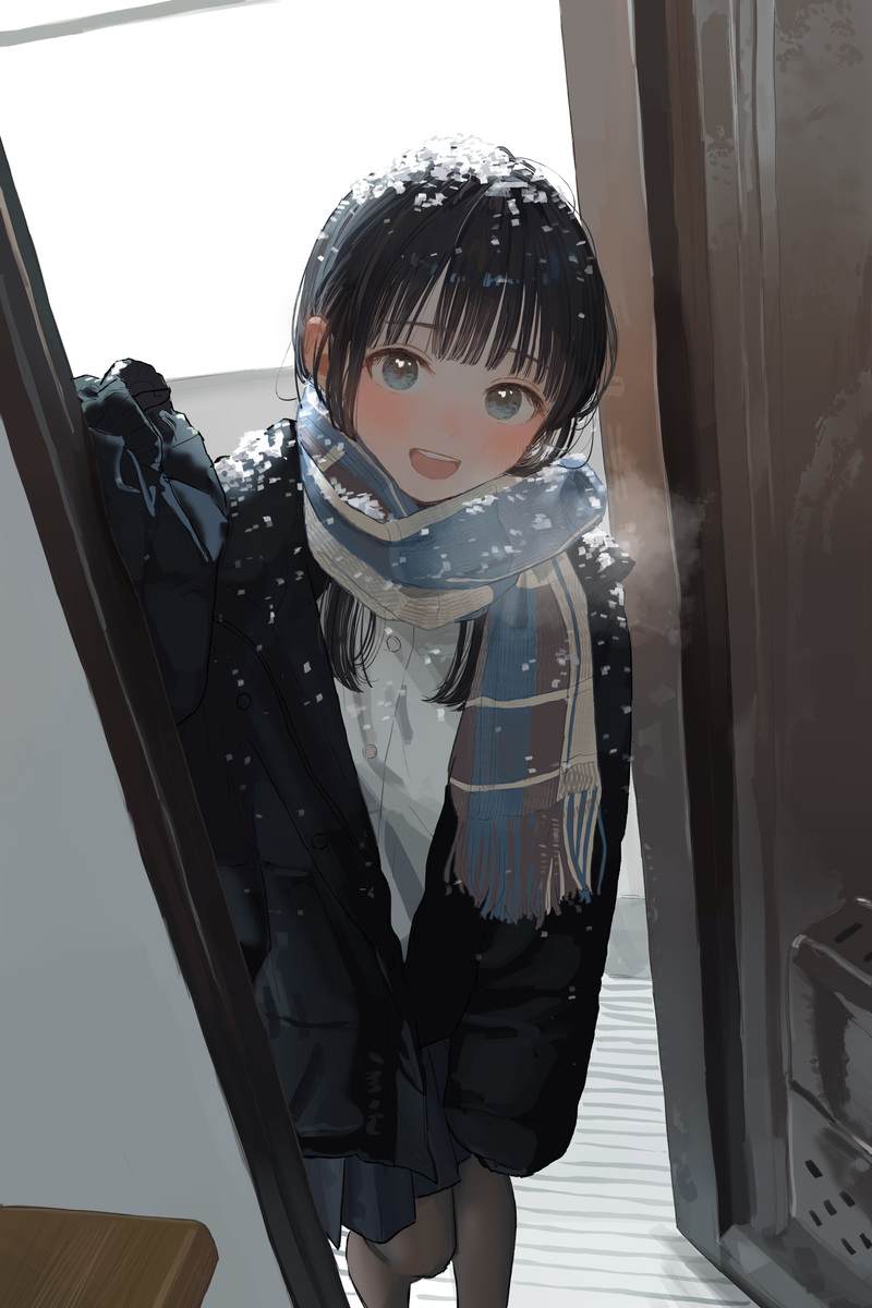 This is a pixiv picture whose title is 初雪.