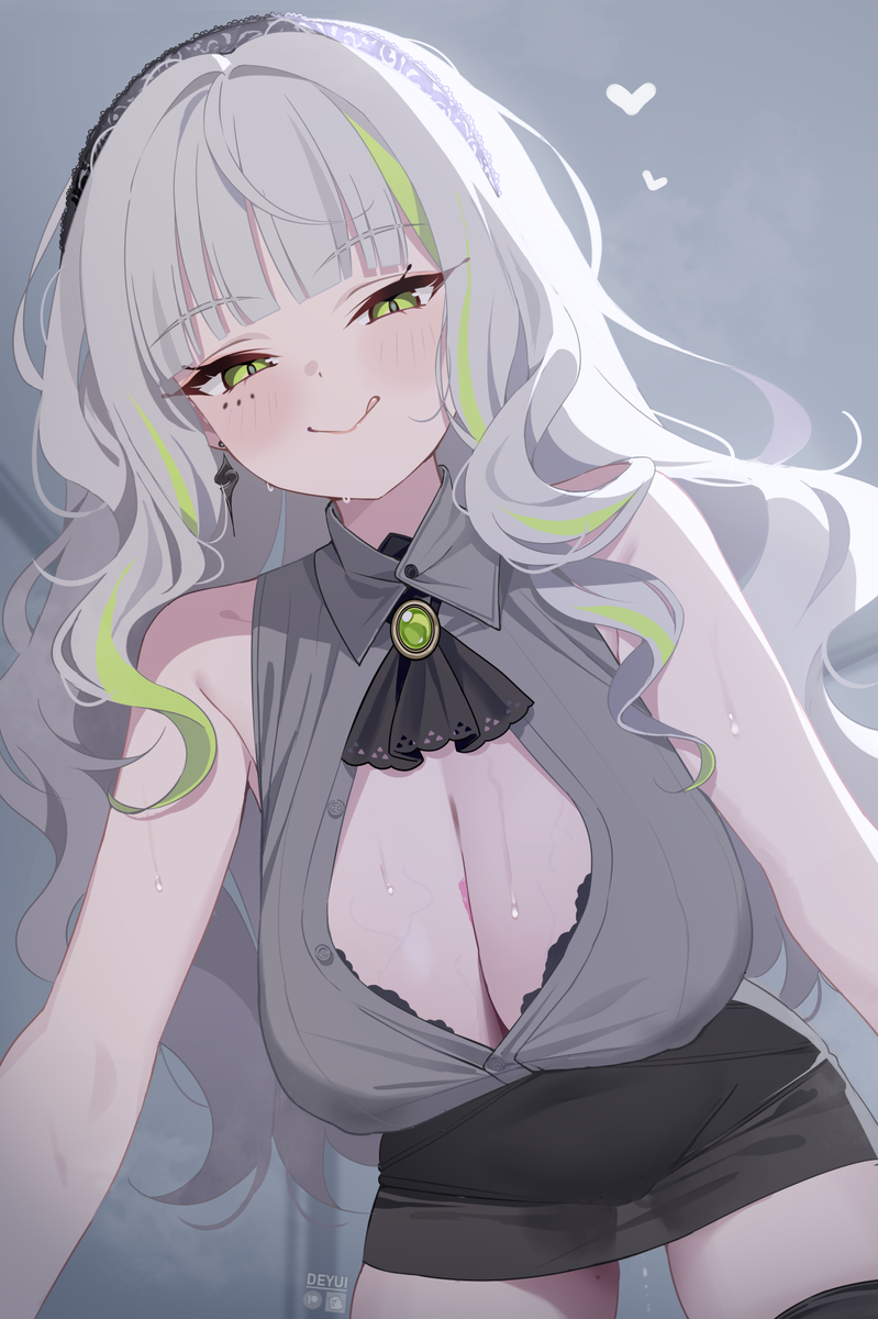 This is a pixiv picture whose title is おしおき 💚.