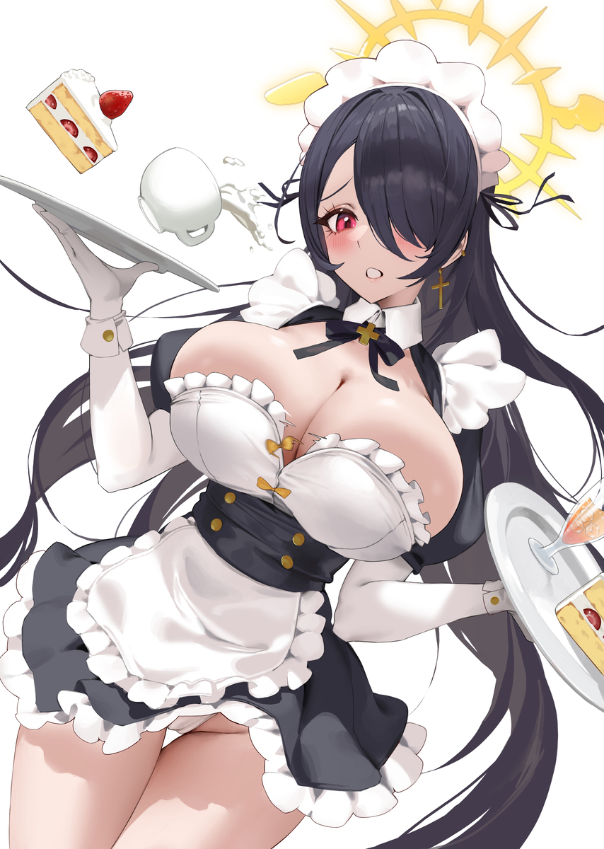 This is a pixiv picture whose title is メイド 若葉ヒナタ.