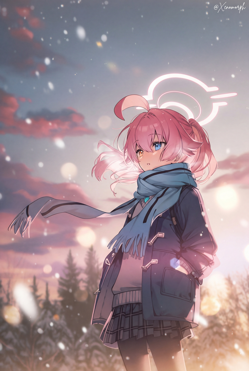 This is a pixiv picture whose title is ホシノ(二年).