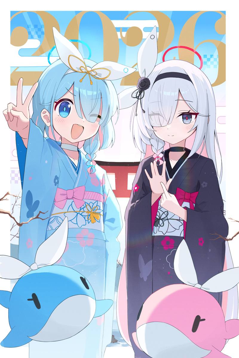 This is a pixiv picture whose title is 2026.