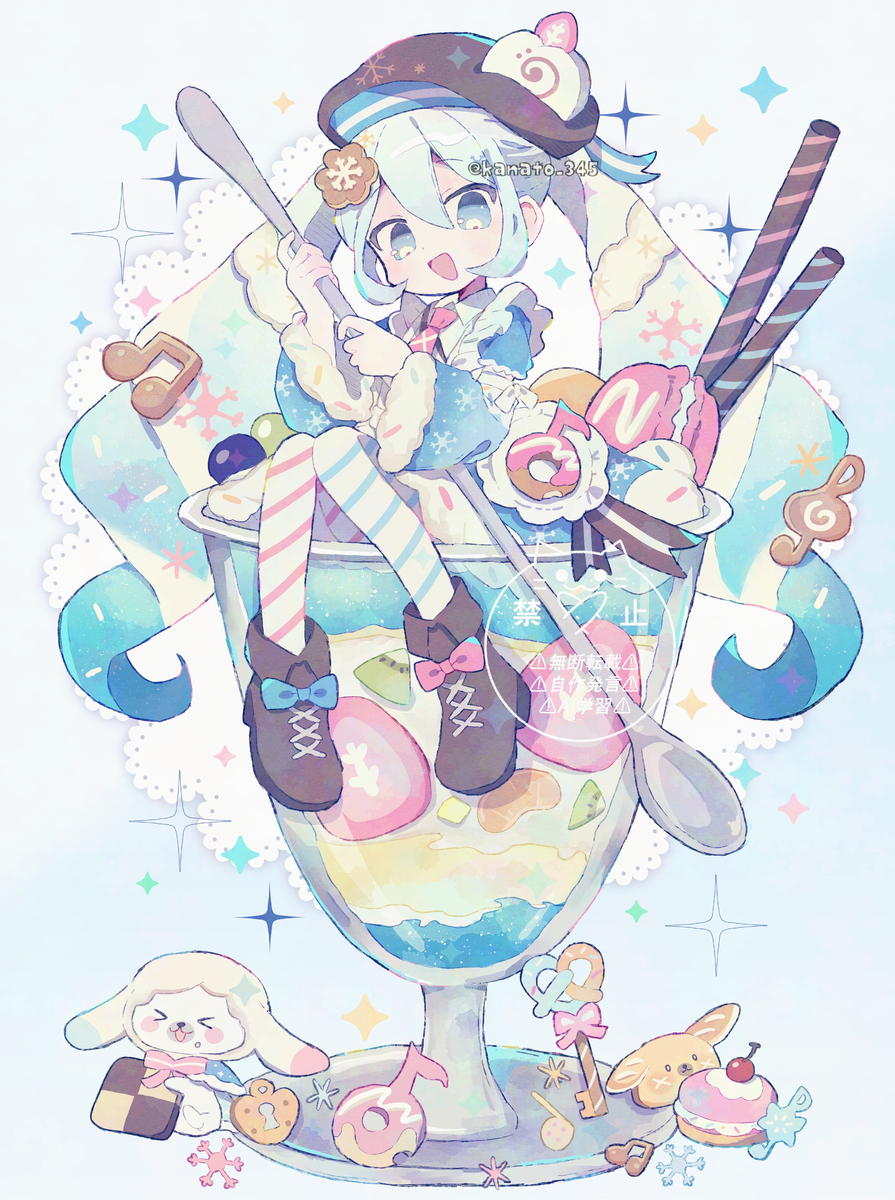 This is a pixiv picture whose title is 雪ミクちゃん.