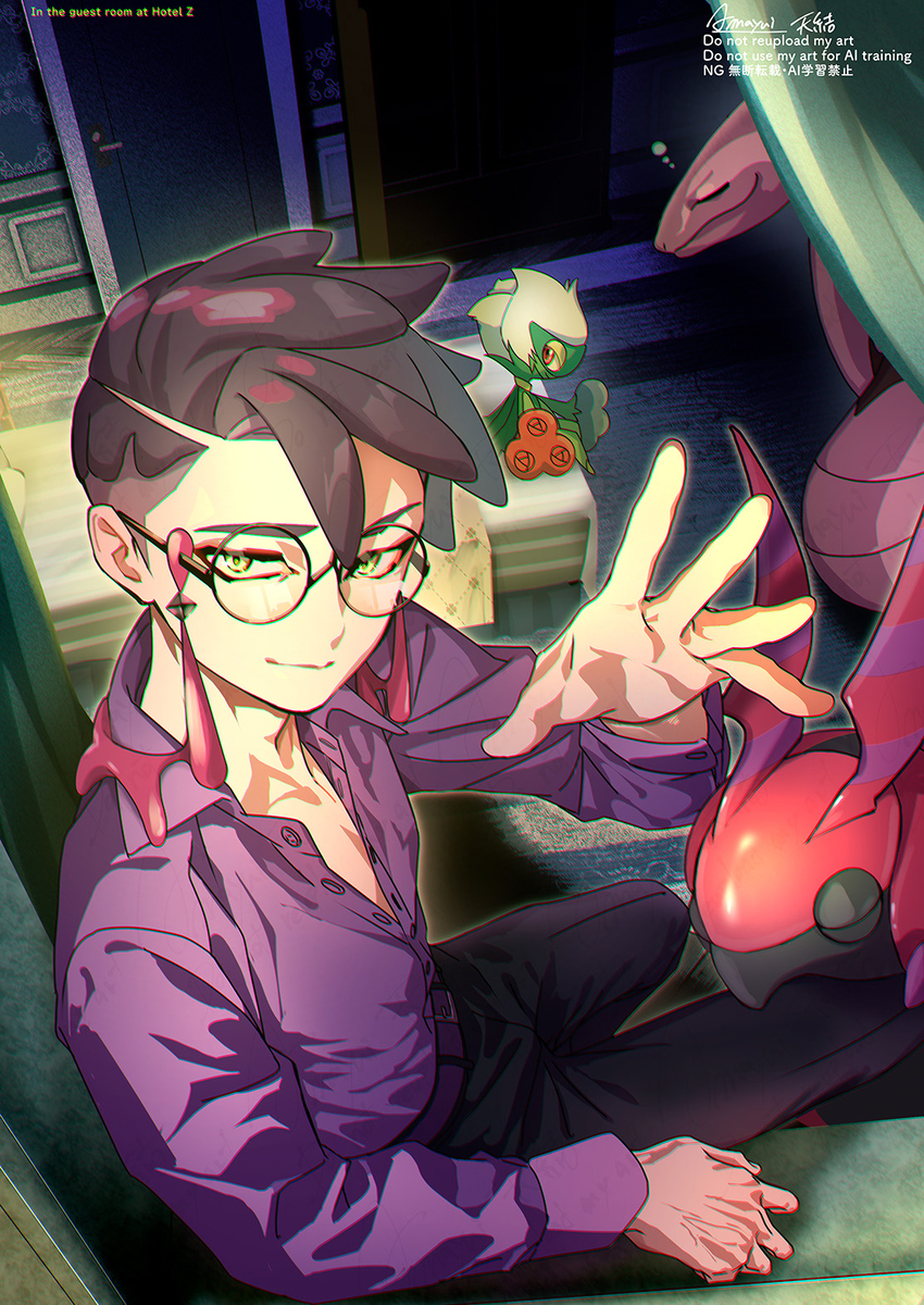 This is a pixiv picture whose title is ホテルZとサビ組ボス.