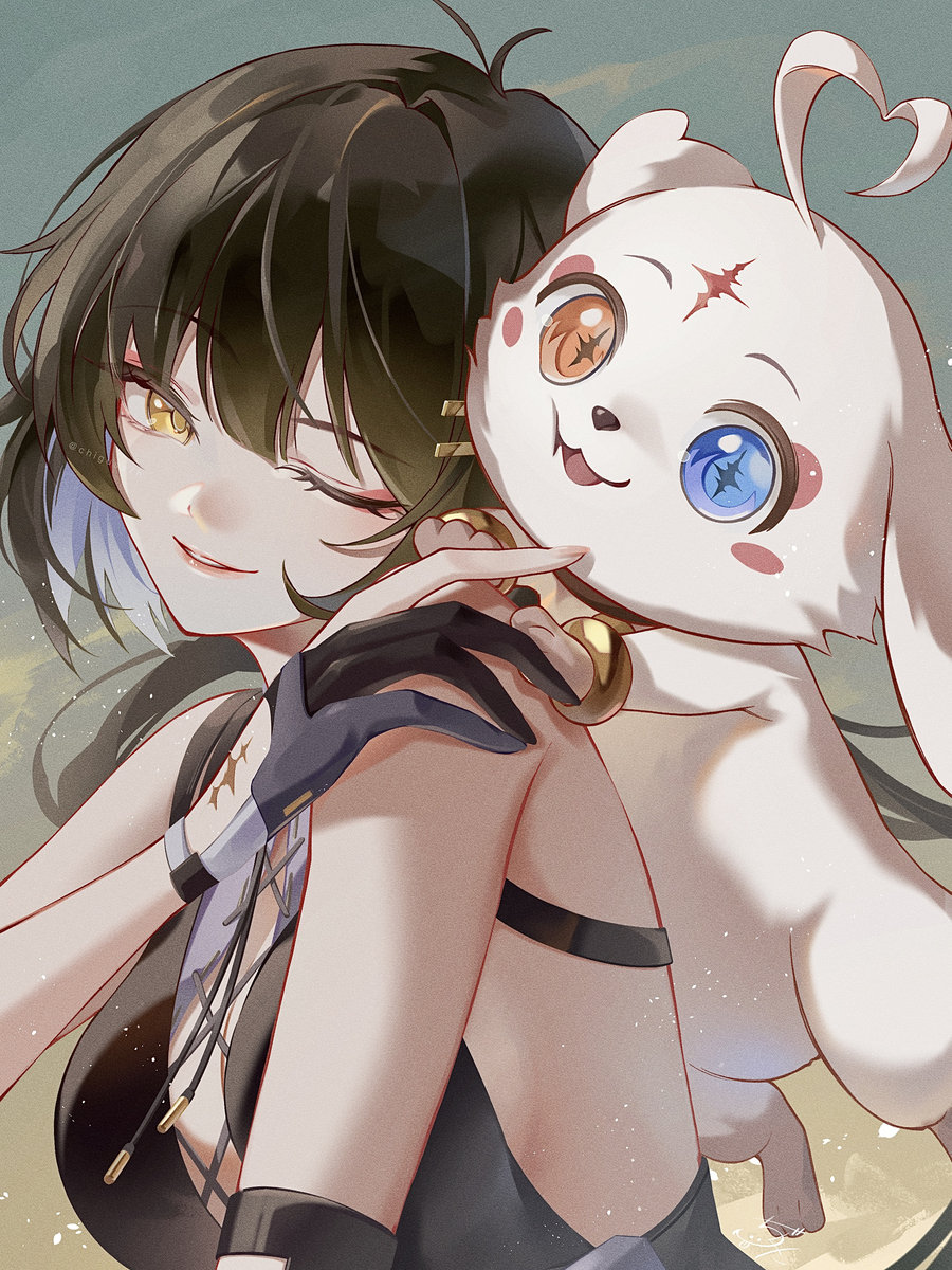 This is a pixiv picture whose title is 漂泊者.