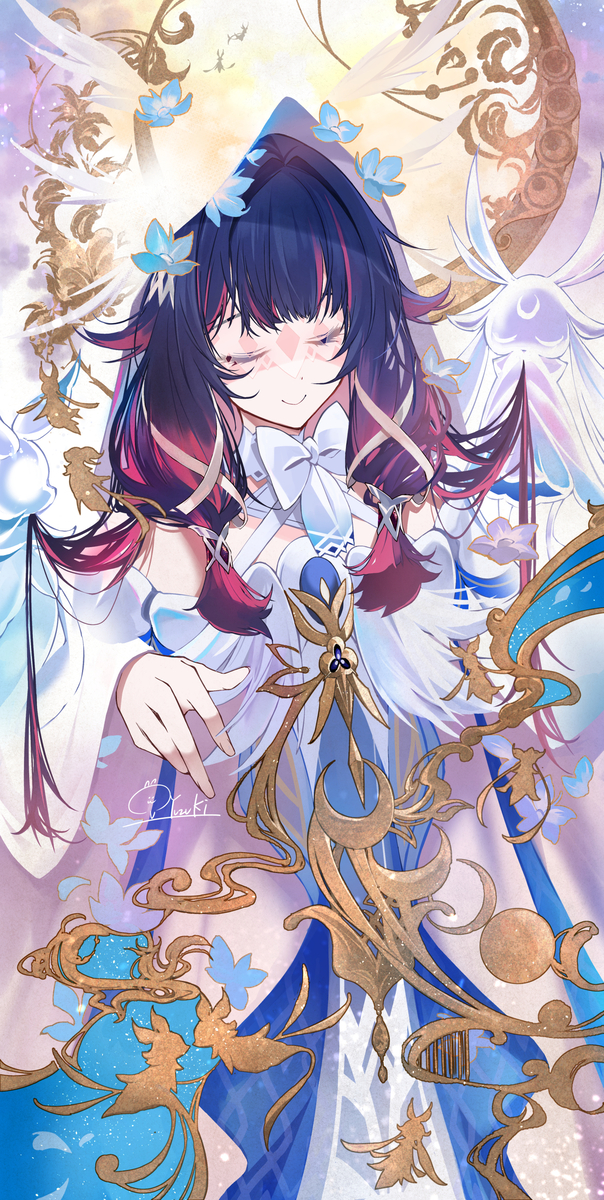 This is a pixiv picture whose title is 月の少女.