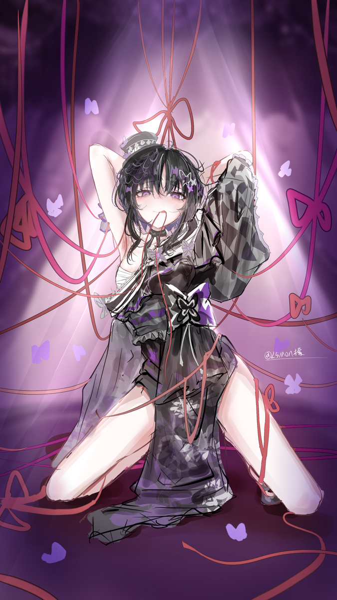 This is a pixiv picture whose title is 🦋❤️.