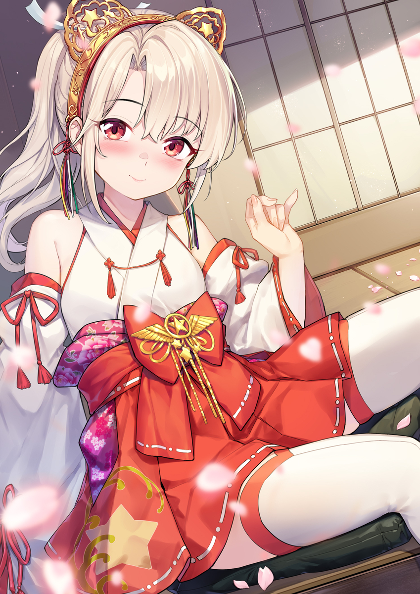 This is a pixiv picture whose title is 巫女服イリヤ.