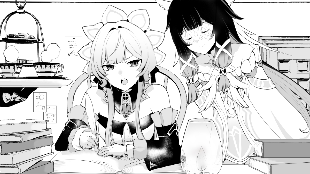 This is a pixiv picture whose title is 「ただの日記よ、見ないでちょうだい」.
