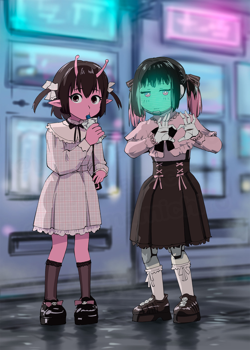 This is a pixiv picture whose title is 未来系女子.