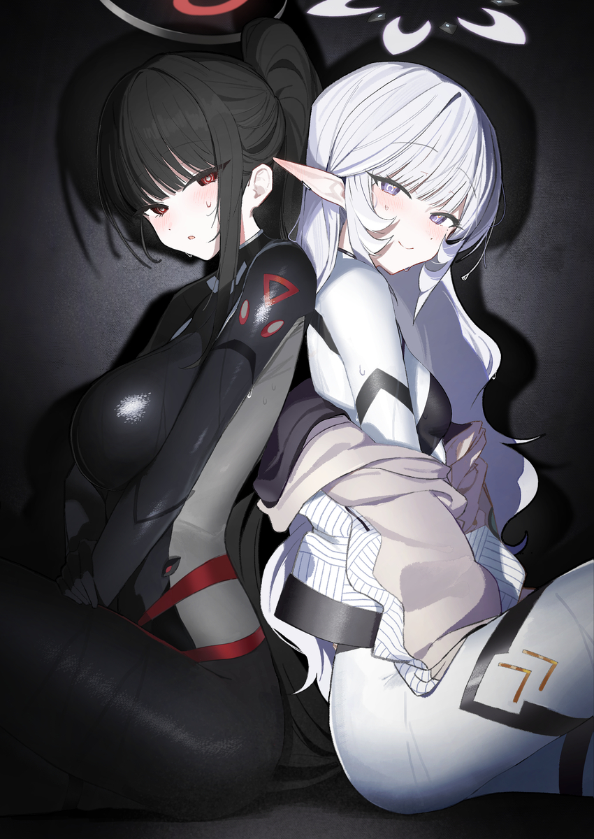 This is a pixiv picture whose title is 🖤🩶.