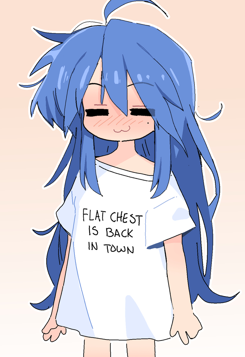 This is a pixiv picture whose title is 貧乳.