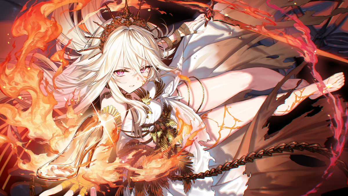 This is a pixiv picture whose title is 【白銀の城】シンデレラ.