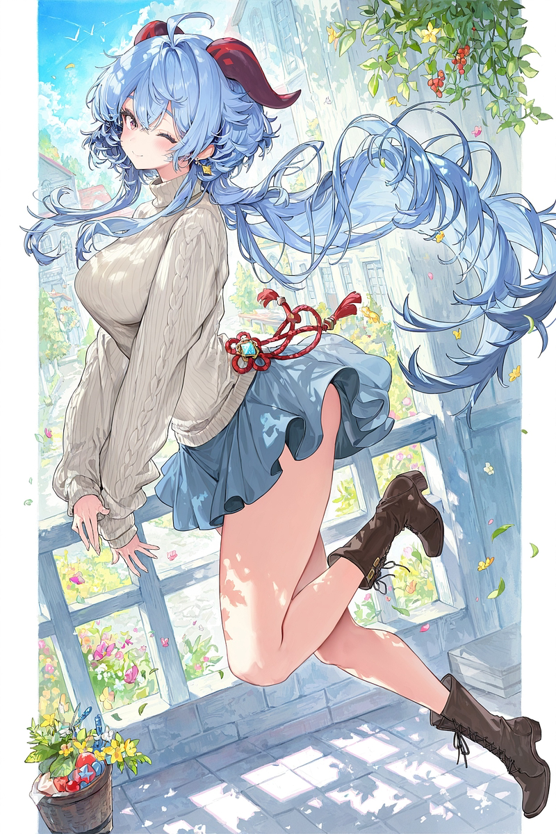 This is a pixiv picture whose title is カジュアル 甘雨ちゃん.