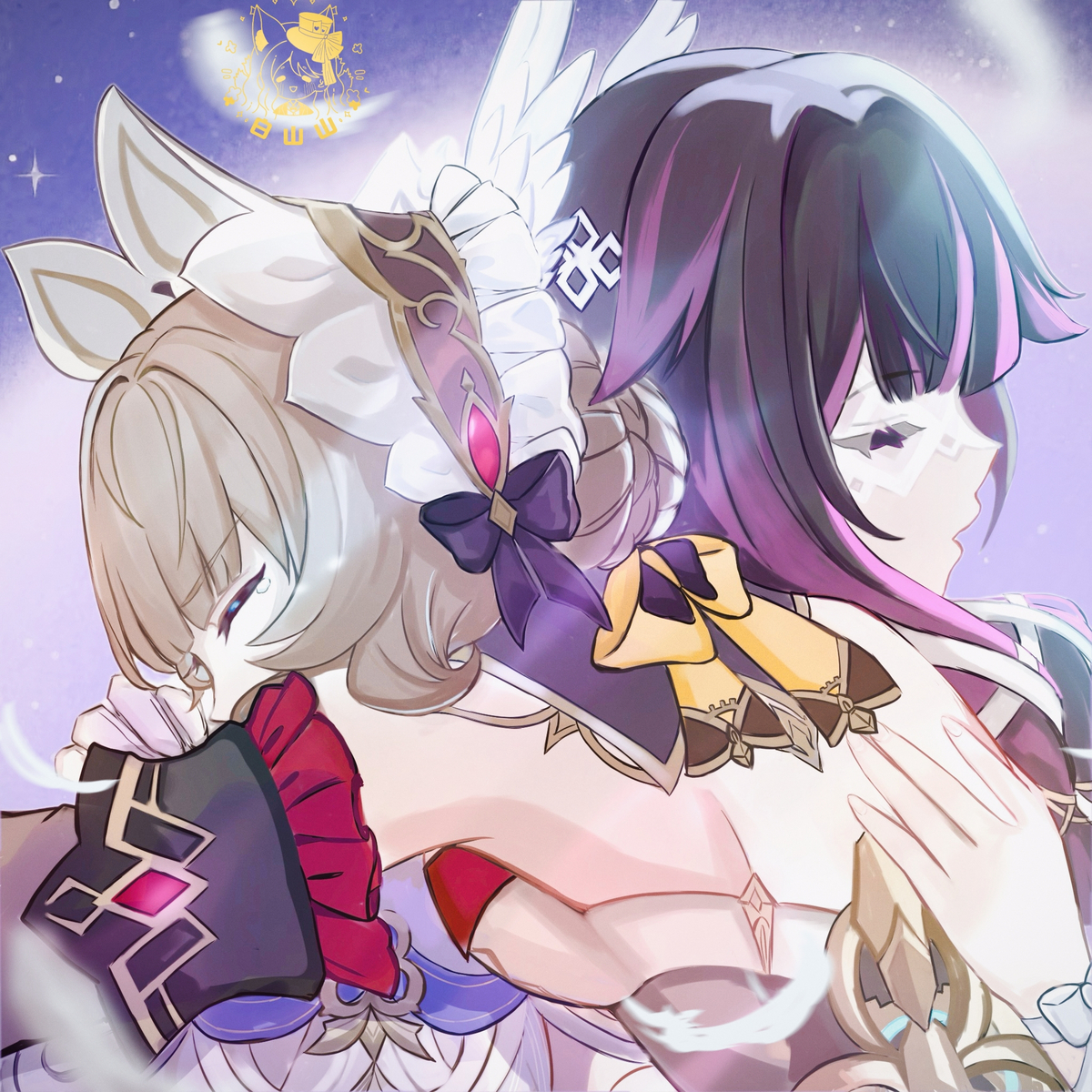 This is a pixiv picture whose title is 我以为的剧情vs老米写的剧情（少偶，约稿）.