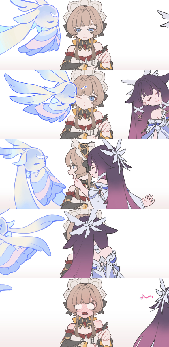 This is a pixiv picture whose title is kiss.