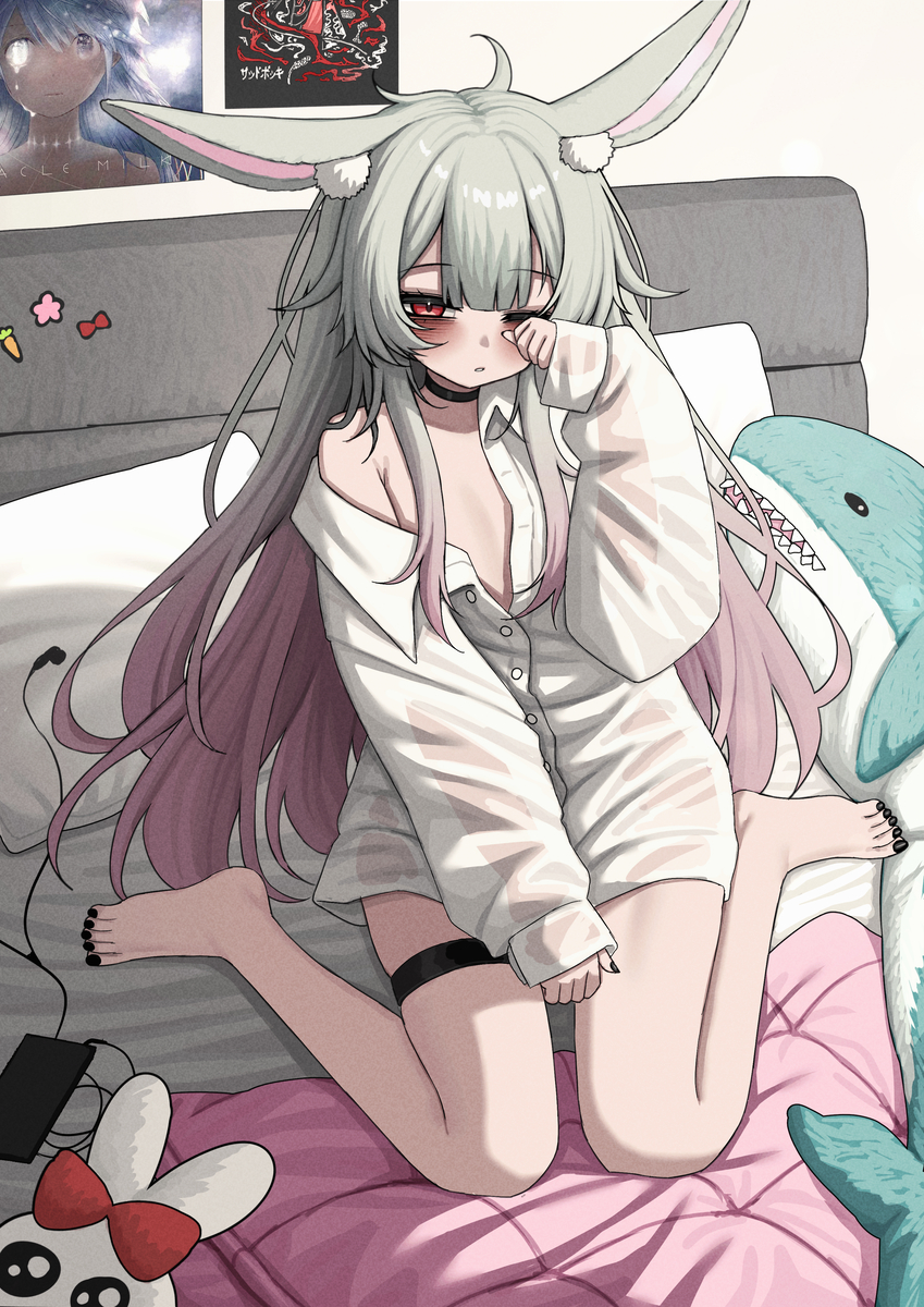 This is a pixiv picture whose title is sadpocky 🥕🌸🎀.