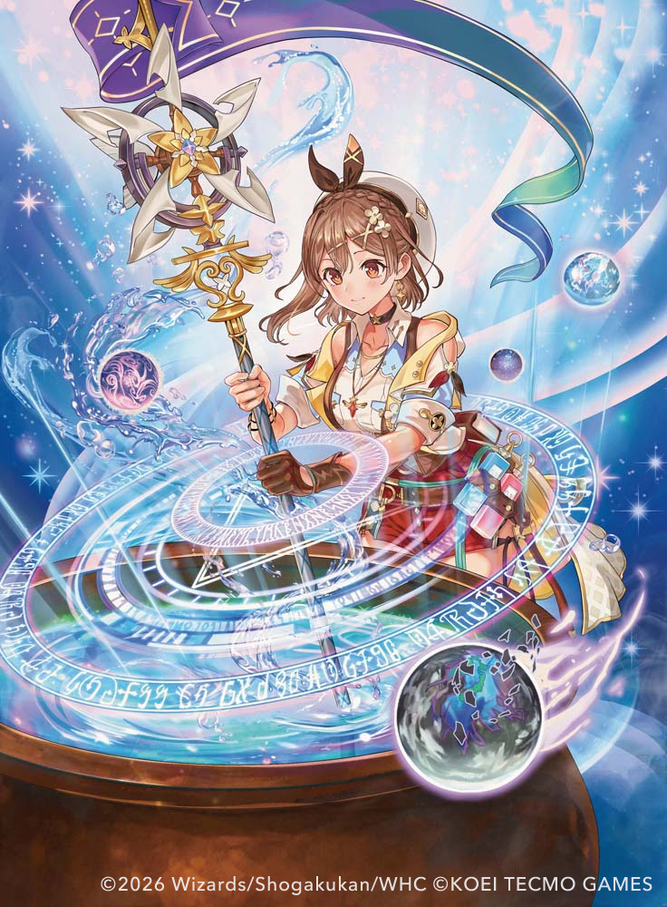 This is a pixiv picture whose title is 【仕事絵】ライザ３×デュエマ.