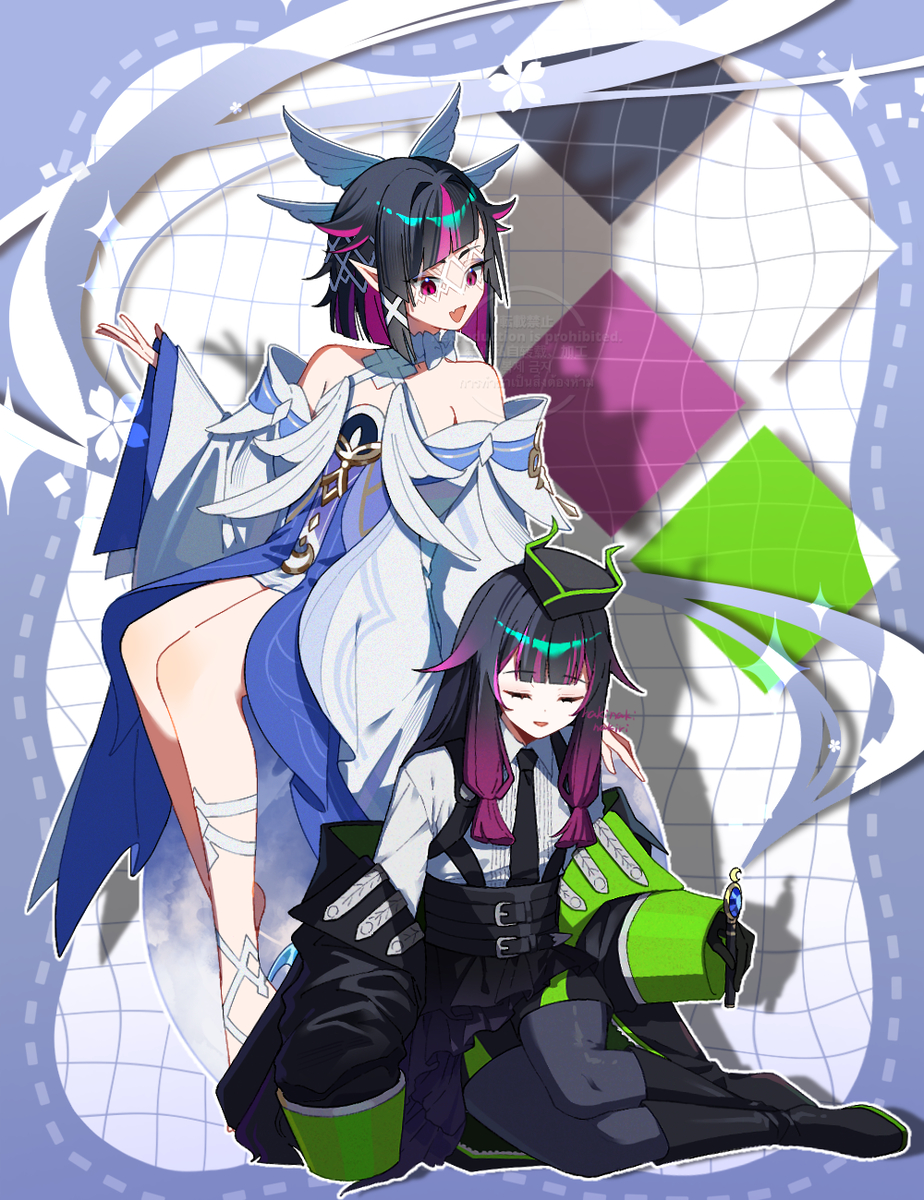 This is a pixiv picture whose title is 🦇🔄🌕.