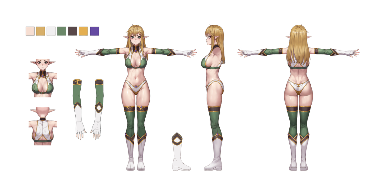 This is a pixiv picture whose title is Some character design commission.