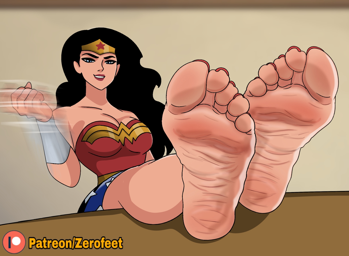 This is a pixiv picture whose title is Wonder Woman Feet.