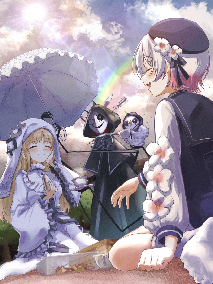 This is a pixiv picture whose title is お茶会-裏.