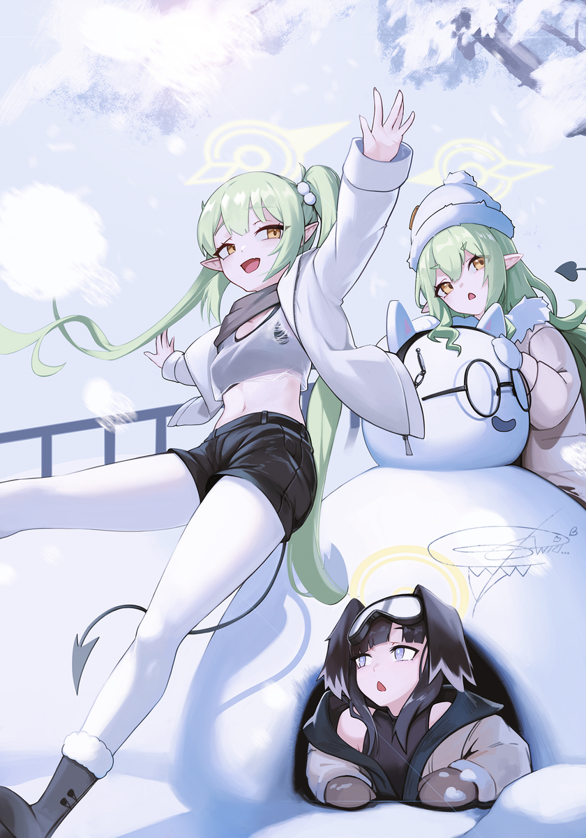 This is a pixiv picture whose title is ❄️☃️🧤.