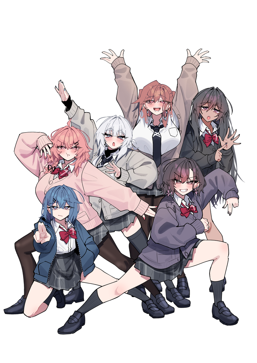 This is a pixiv picture whose title is なかよし6人.