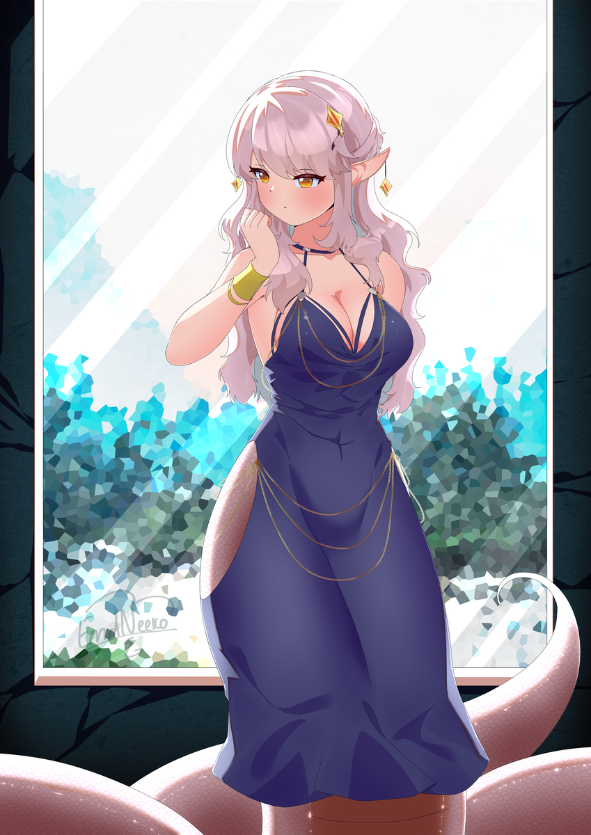 This is a pixiv picture whose title is [ Com ] Dress Challenge.