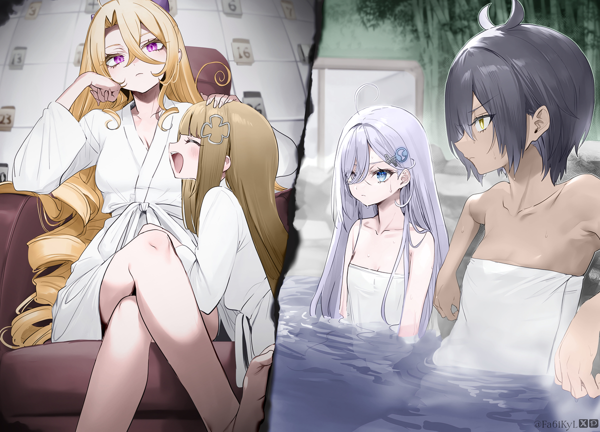 This is a pixiv picture whose title is Yuki, Azuma, Mishiro and Kiko.