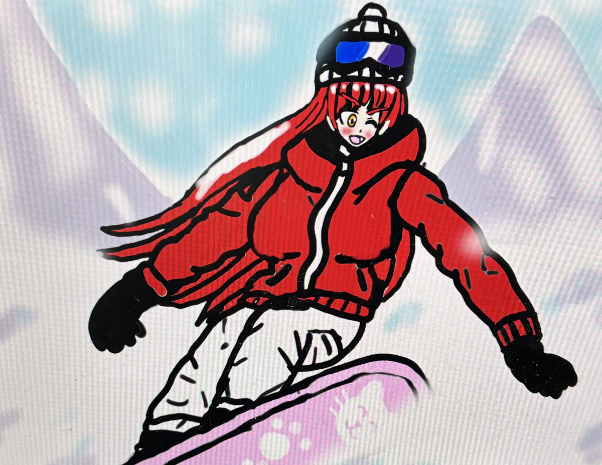 This is a pixiv picture whose title is ワイルドスノーボーダー・猫娘❤️🏂.