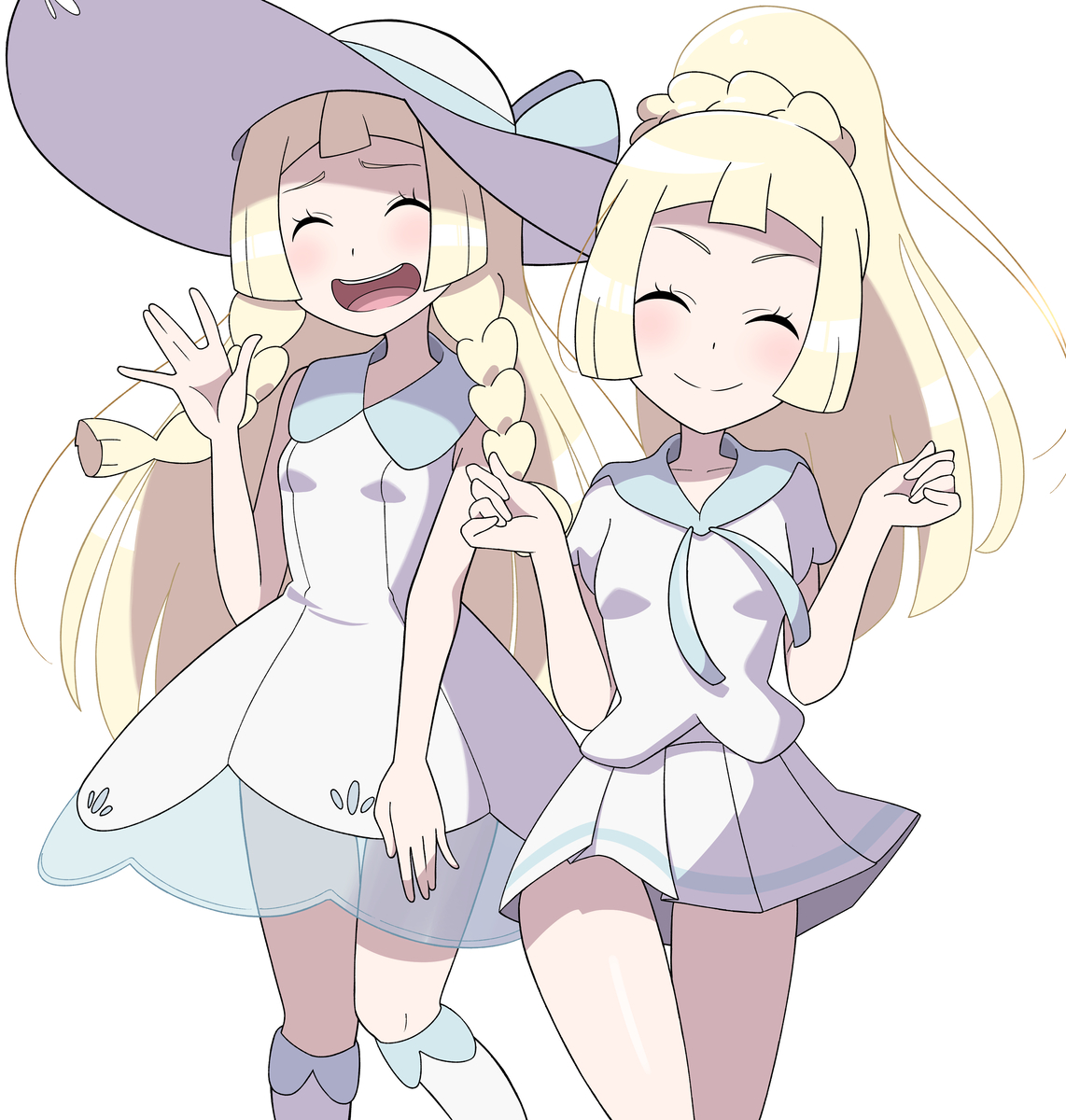 This is a pixiv picture whose title is リーリエとがんばリーリエ！.