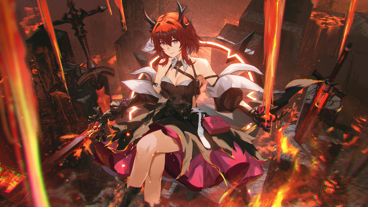 This is a pixiv picture whose title is Laevatain.