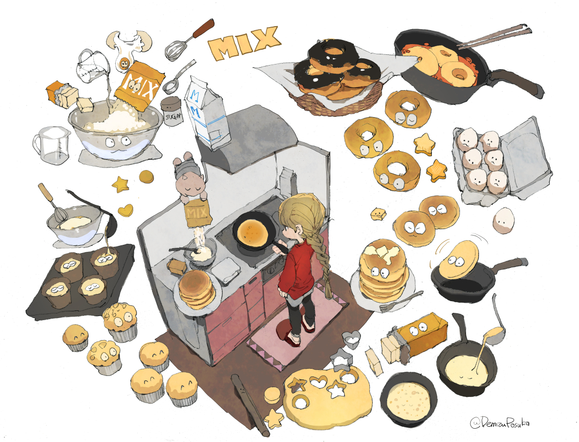 This is a pixiv picture whose title is ミックスミックス！.