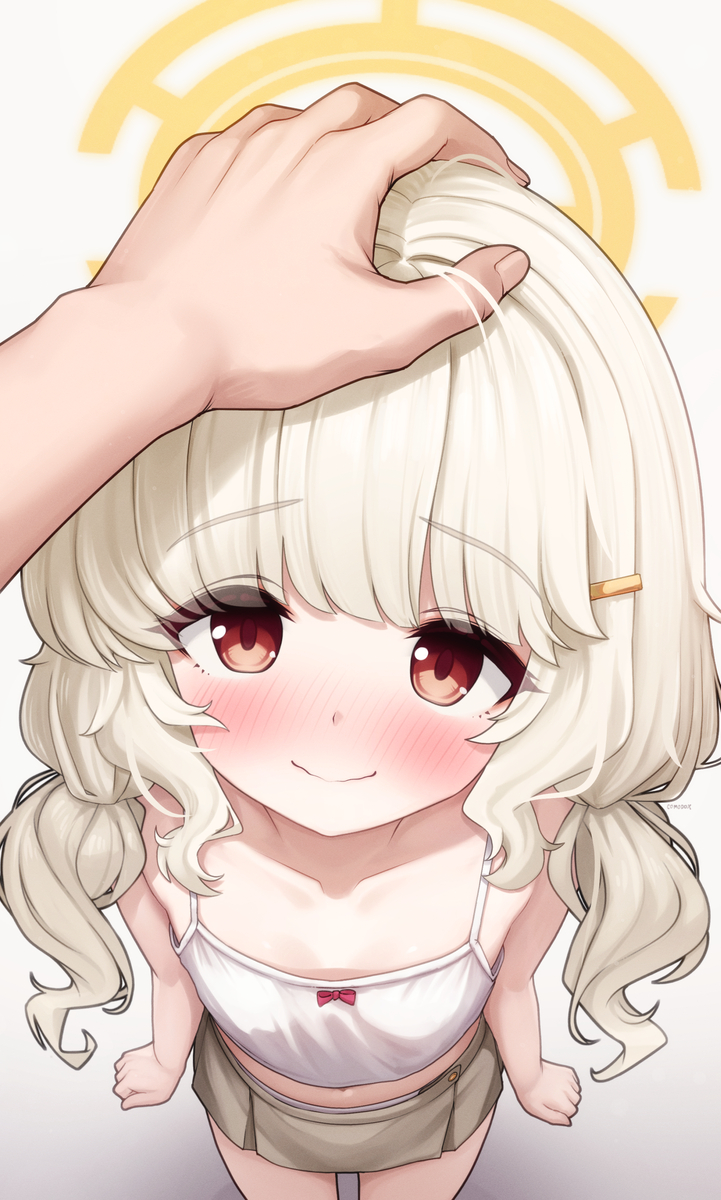 This is a pixiv picture whose title is [Request] Aoba headpat😊.