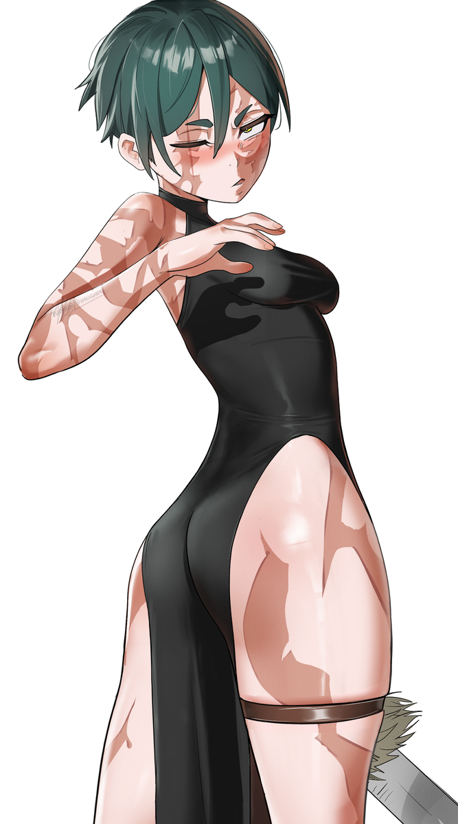 This is a pixiv picture whose title is Maki x Rukia ☠️.