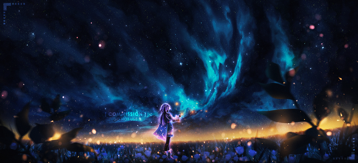 This is a pixiv picture whose title is Golden hour [ Commission ].