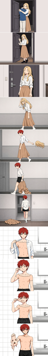 This is a pixiv picture whose title is After The Date (mtf skinsuit).