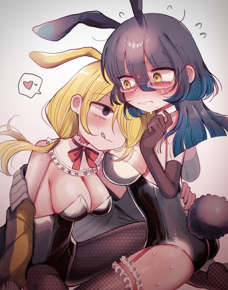 This is a pixiv picture whose title is シンママダブルバニーアクスタ.