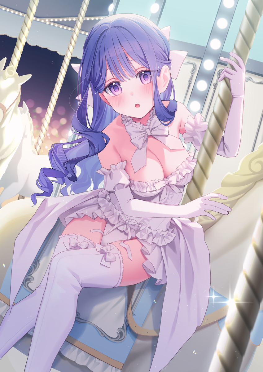 This is a pixiv picture whose title is 白馬のお姫様.