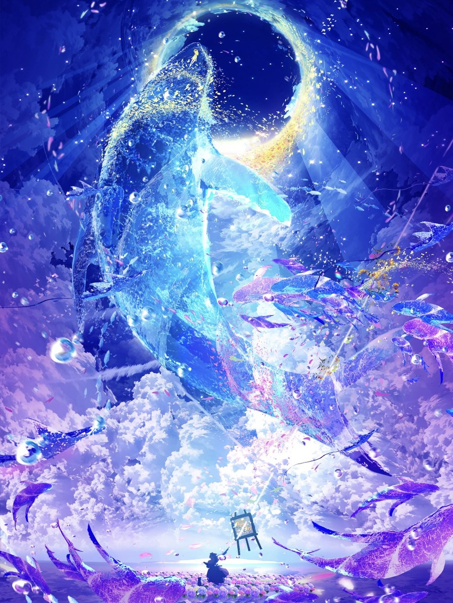 This is a pixiv picture whose title is 月光花.